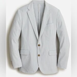 J.Crew Thompson Slim‑Fit Unstructured Suit Jacket in Stretch Seersucker NWT 36S